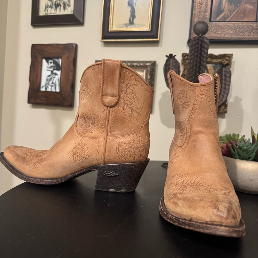 Tan Leather Ankle Boots